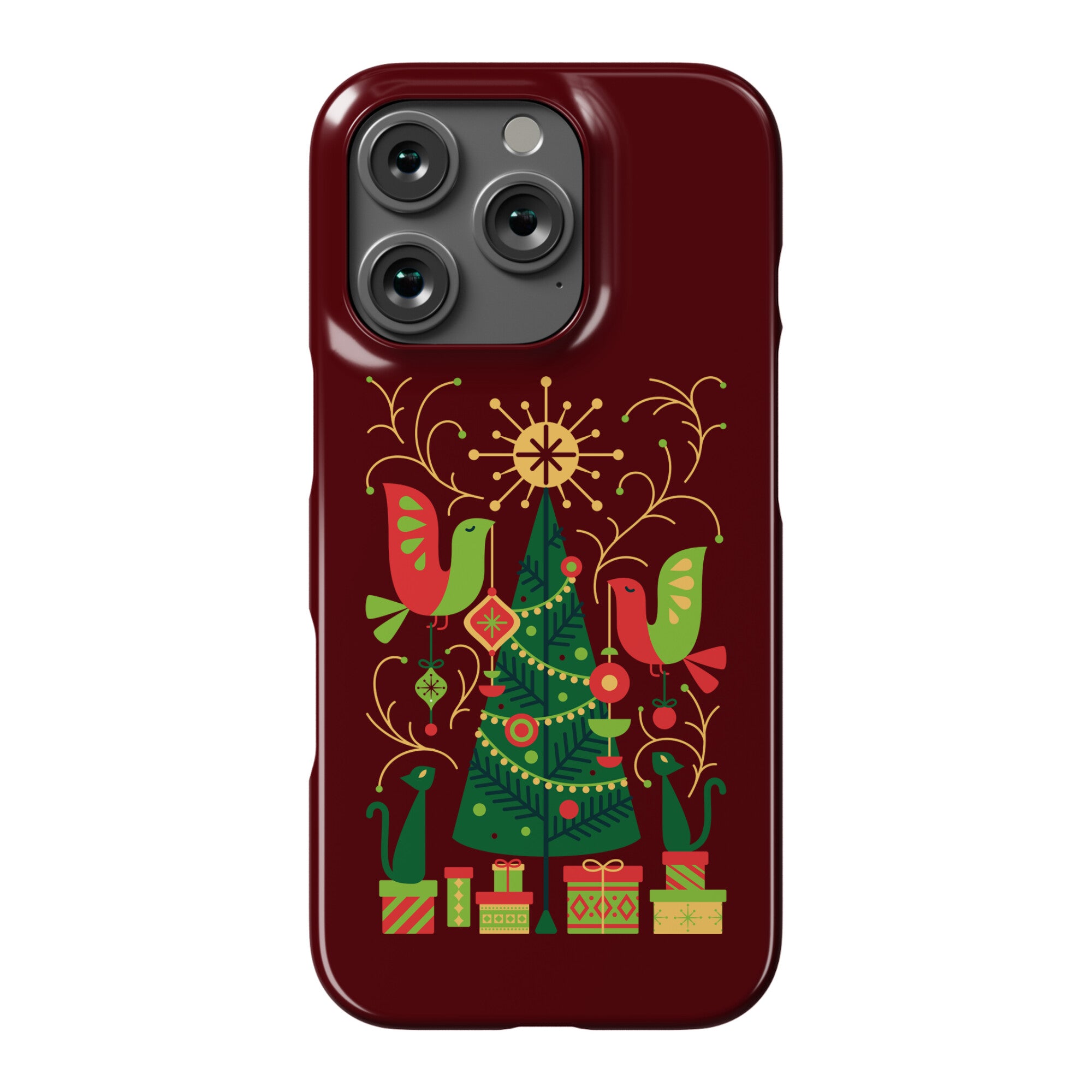 Vintage Christmas Tree Decorating Phone Case